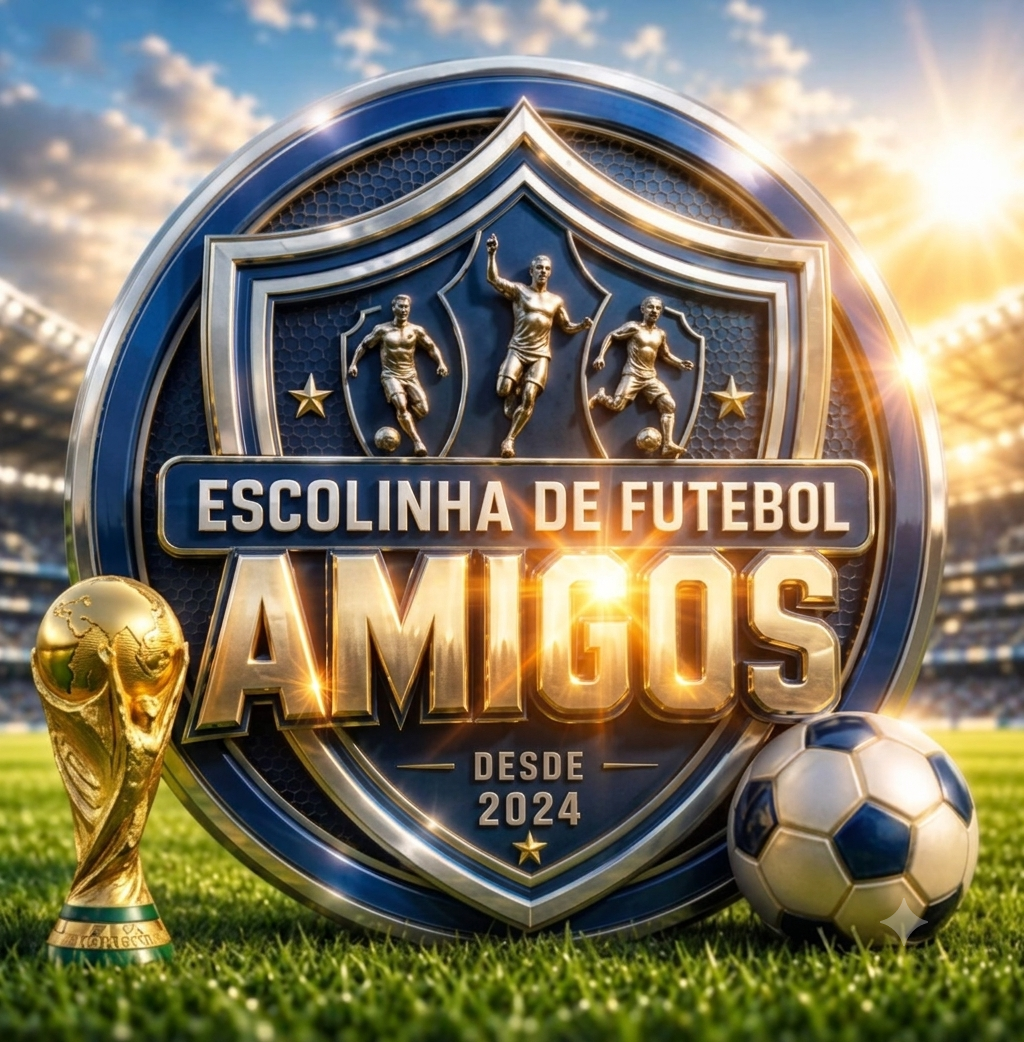 Logo Escolinha de Futebol AMIGOS